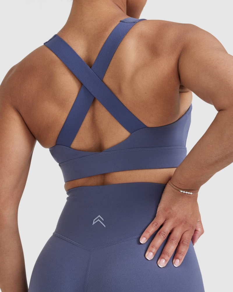 Oner Active Timeless Leveät Strap Sports Bras Sininen | 246-BLJRMX