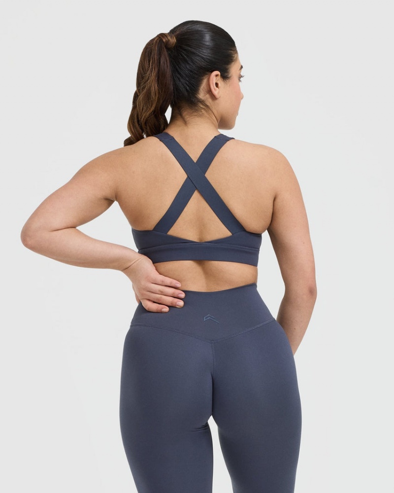 Oner Active Timeless Leveät Strap Sports Bras Sininen | 317-UQNDER