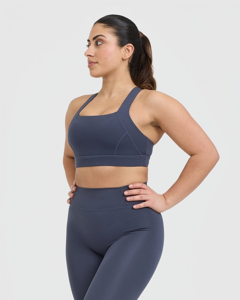 Oner Active Timeless Leveät Strap Sports Bras Sininen | 317-UQNDER