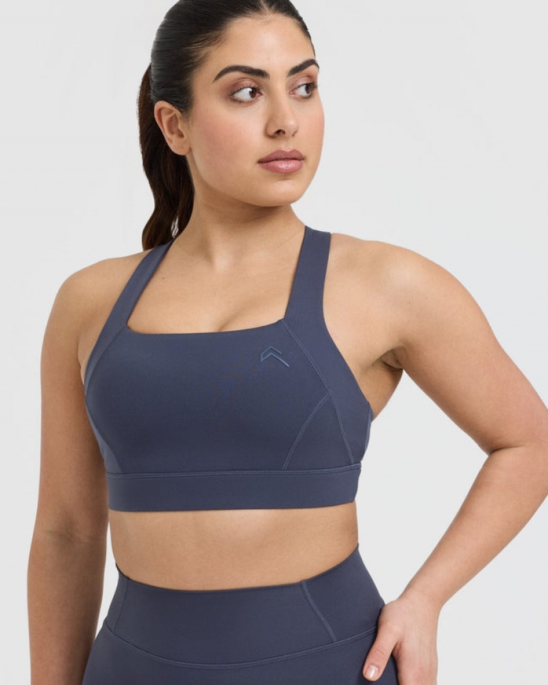 Oner Active Timeless Leveät Strap Sports Bras Sininen | 317-UQNDER