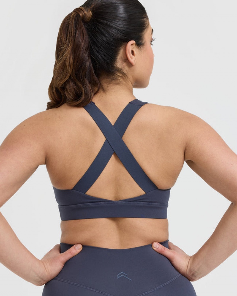 Oner Active Timeless Leveät Strap Sports Bras Sininen | 317-UQNDER