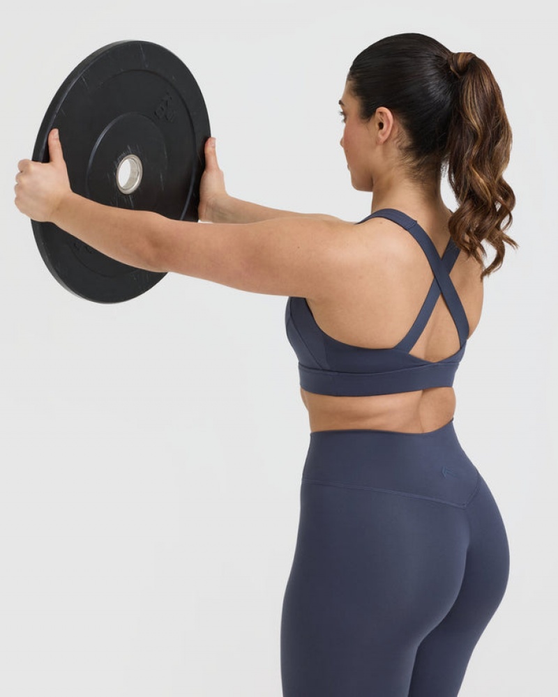 Oner Active Timeless Leveät Strap Sports Bras Sininen | 317-UQNDER