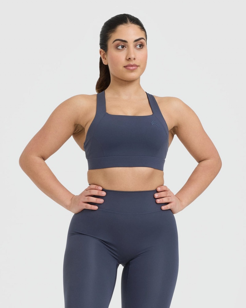 Oner Active Timeless Leveät Strap Sports Bras Sininen | 317-UQNDER