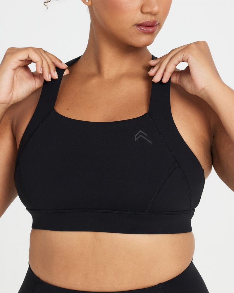 Oner Active Timeless Leveät Strap Sports Bras Mustat | 120-XTWGMH