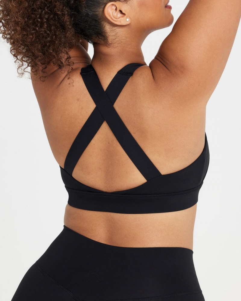 Oner Active Timeless Leveät Strap Sports Bras Mustat | 120-XTWGMH