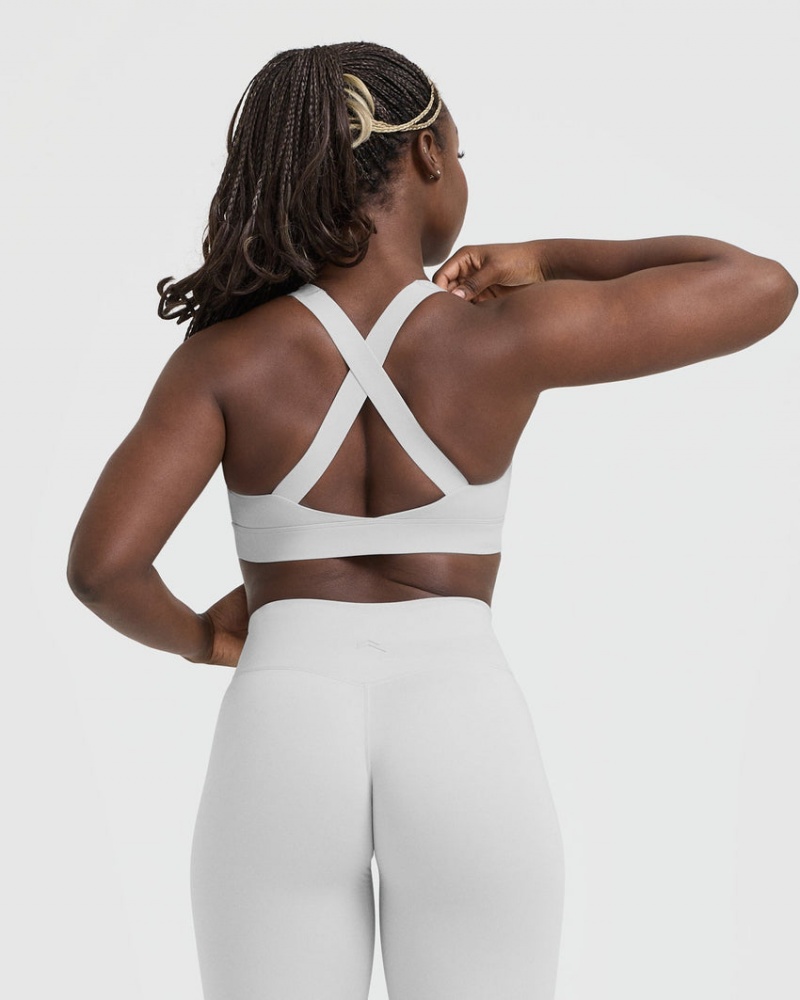 Oner Active Timeless Leveät Strap Sports Bras Vaaleanharmaat | 425-MOLHZY