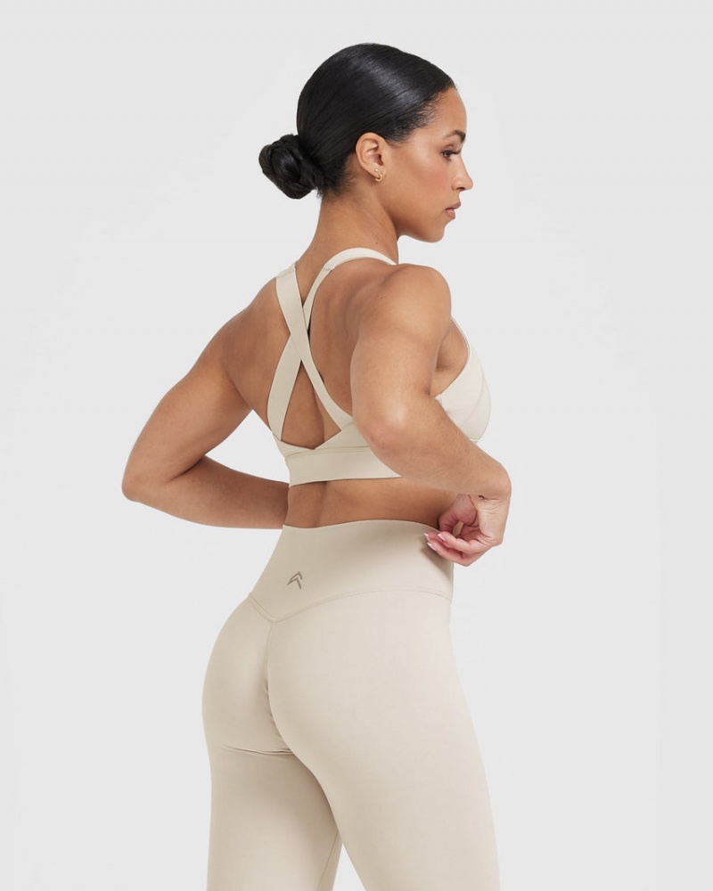 Oner Active Timeless Leveät Strap Sports Bras Ruskea | 815-AQXVIJ