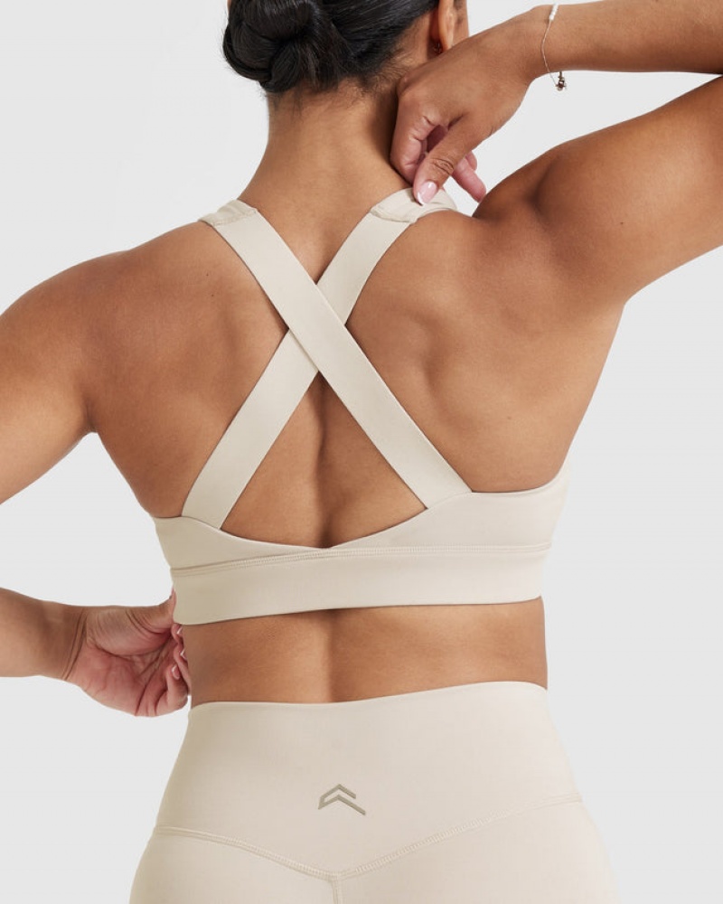 Oner Active Timeless Leveät Strap Sports Bras Ruskea | 815-AQXVIJ