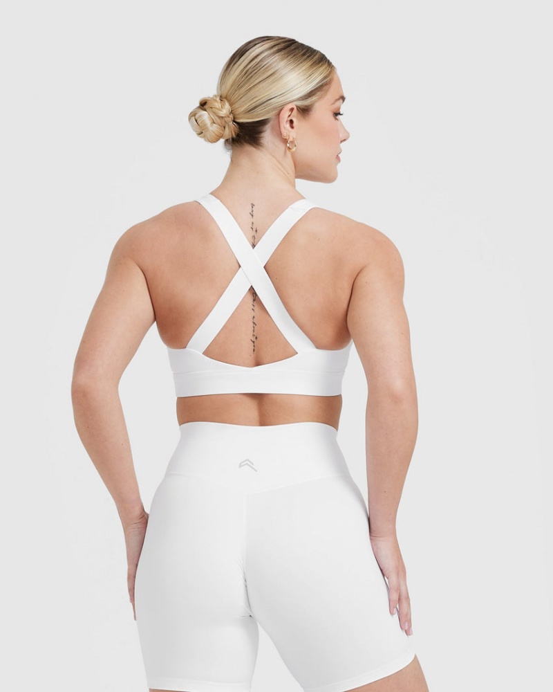 Oner Active Timeless Leveät Strap Sports Bras Valkoinen | 876-QJHOID