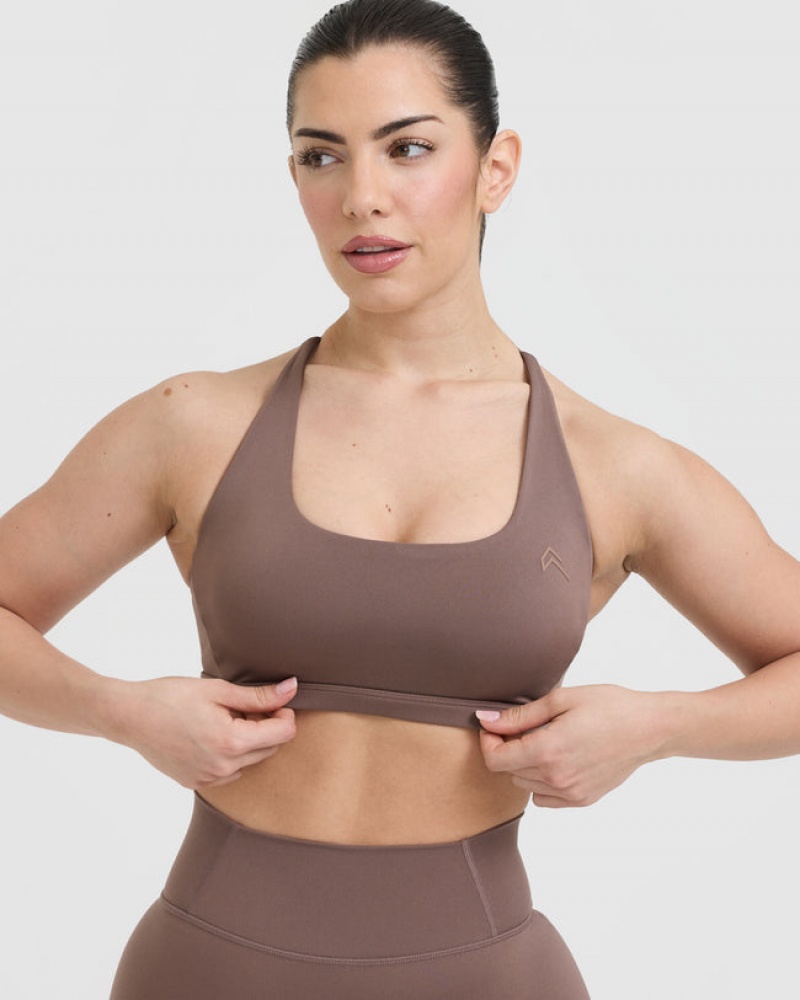 Oner Active Timeless Square Neck Sports Bras Ruskea | 320-XCPONU