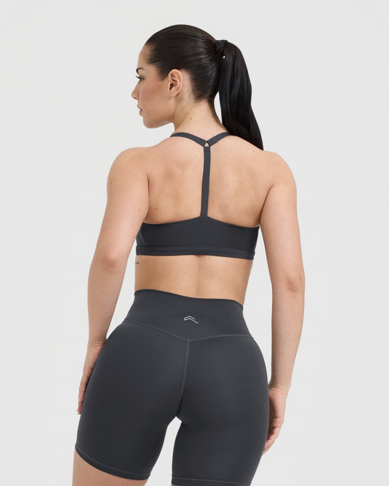 Oner Active Timeless Square Neck Sports Bras Mustat | 164-VUWOPS