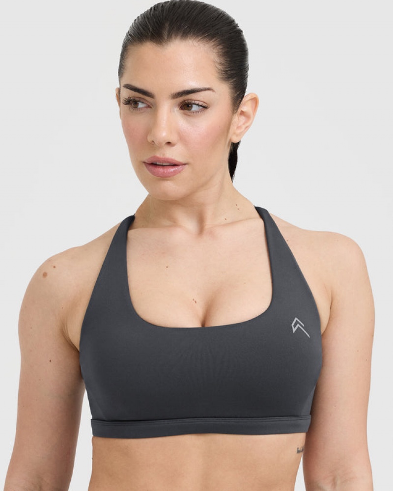 Oner Active Timeless Square Neck Sports Bras Mustat | 164-VUWOPS