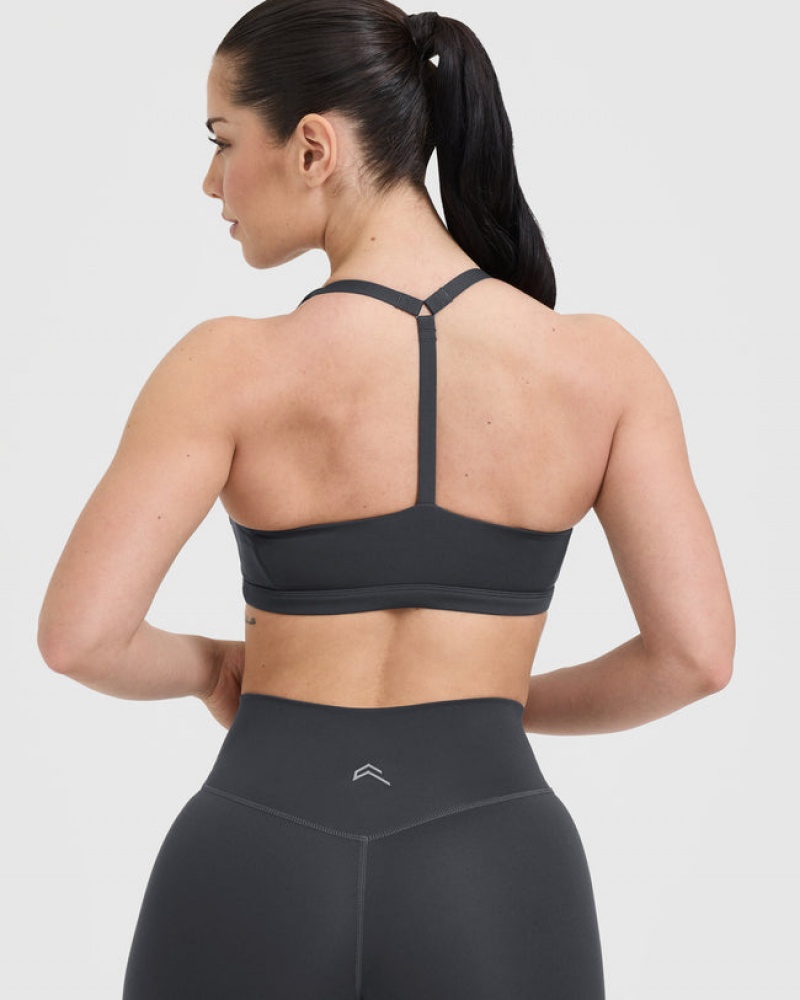 Oner Active Timeless Square Neck Sports Bras Mustat | 164-VUWOPS