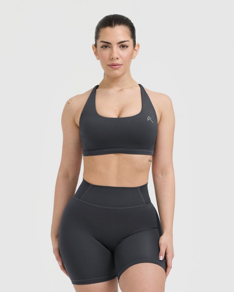 Oner Active Timeless Square Neck Sports Bras Mustat | 164-VUWOPS