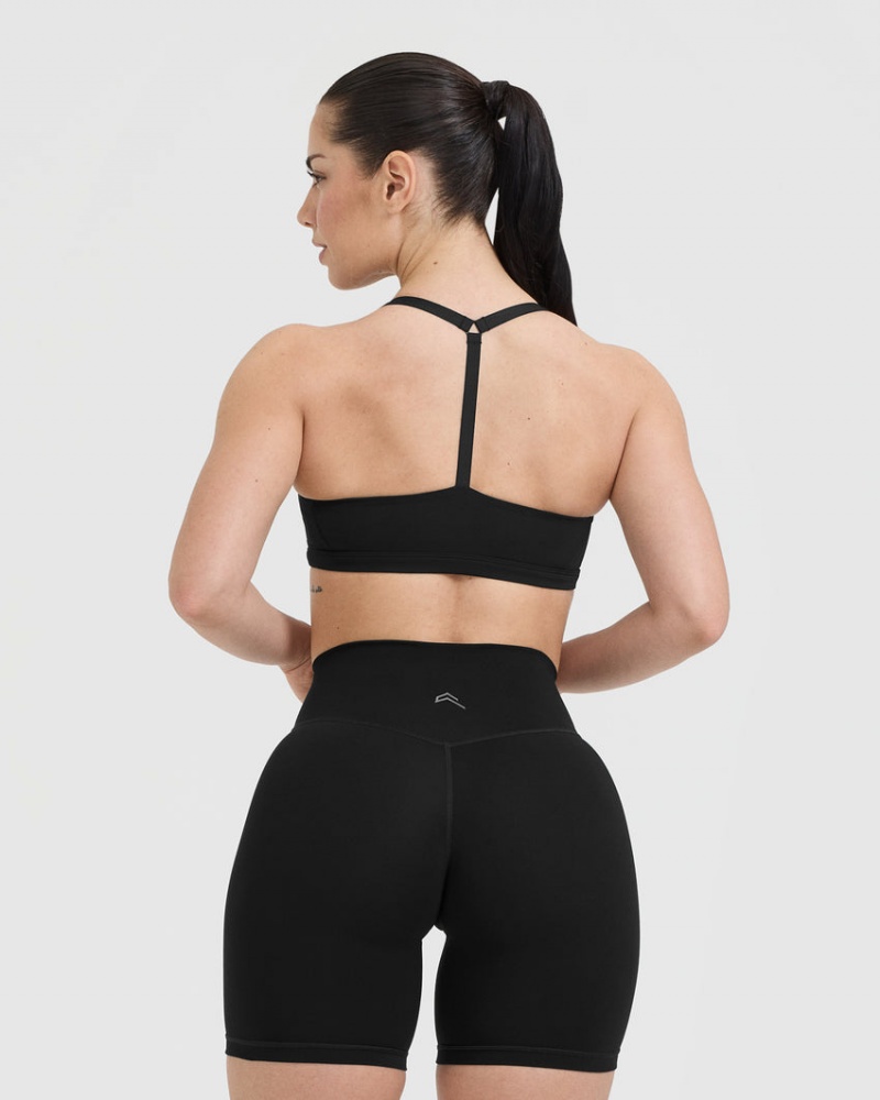 Oner Active Timeless Square Neck Sports Bras Mustat | 207-DKYBMS