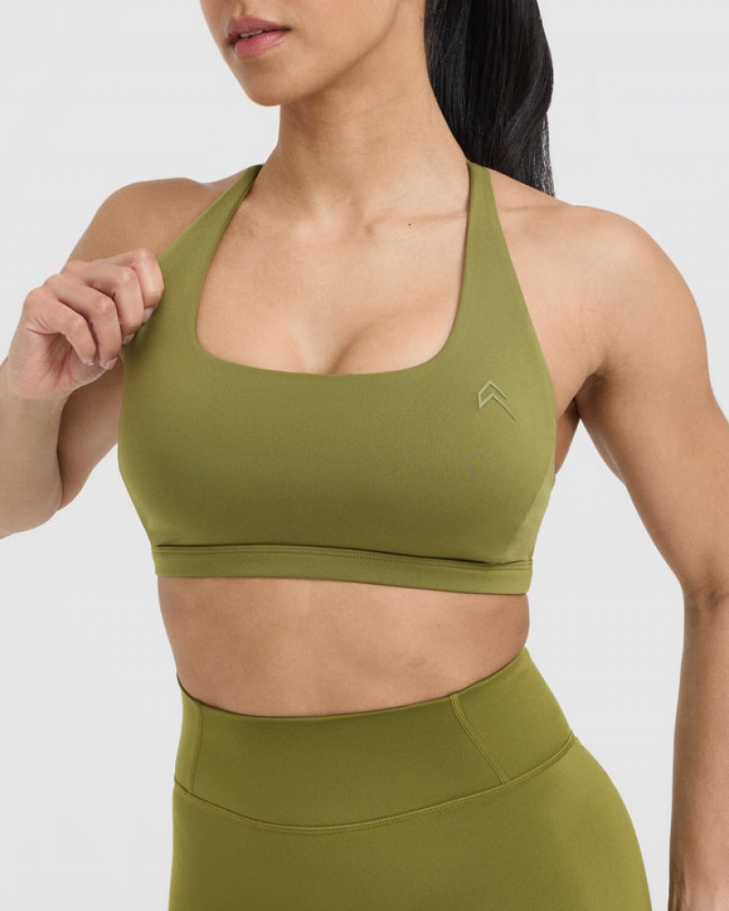 Oner Active Timeless Square Neck Sports Bras Oliivinvihreä Vihreä | 839-KVDHJR