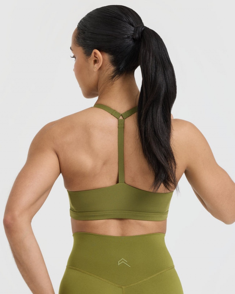 Oner Active Timeless Square Neck Sports Bras Oliivinvihreä Vihreä | 839-KVDHJR