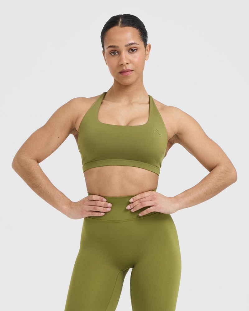 Oner Active Timeless Square Neck Sports Bras Oliivinvihreä Vihreä | 839-KVDHJR