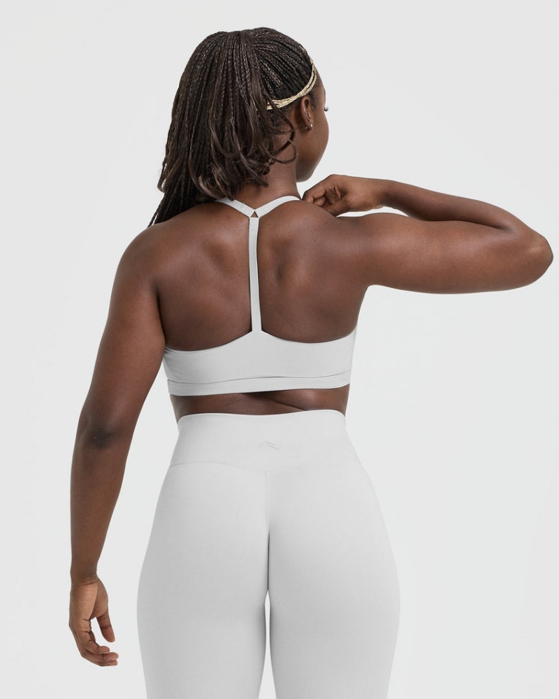 Oner Active Timeless Square Neck Sports Bras Vaaleanharmaat | 026-VEGSYW