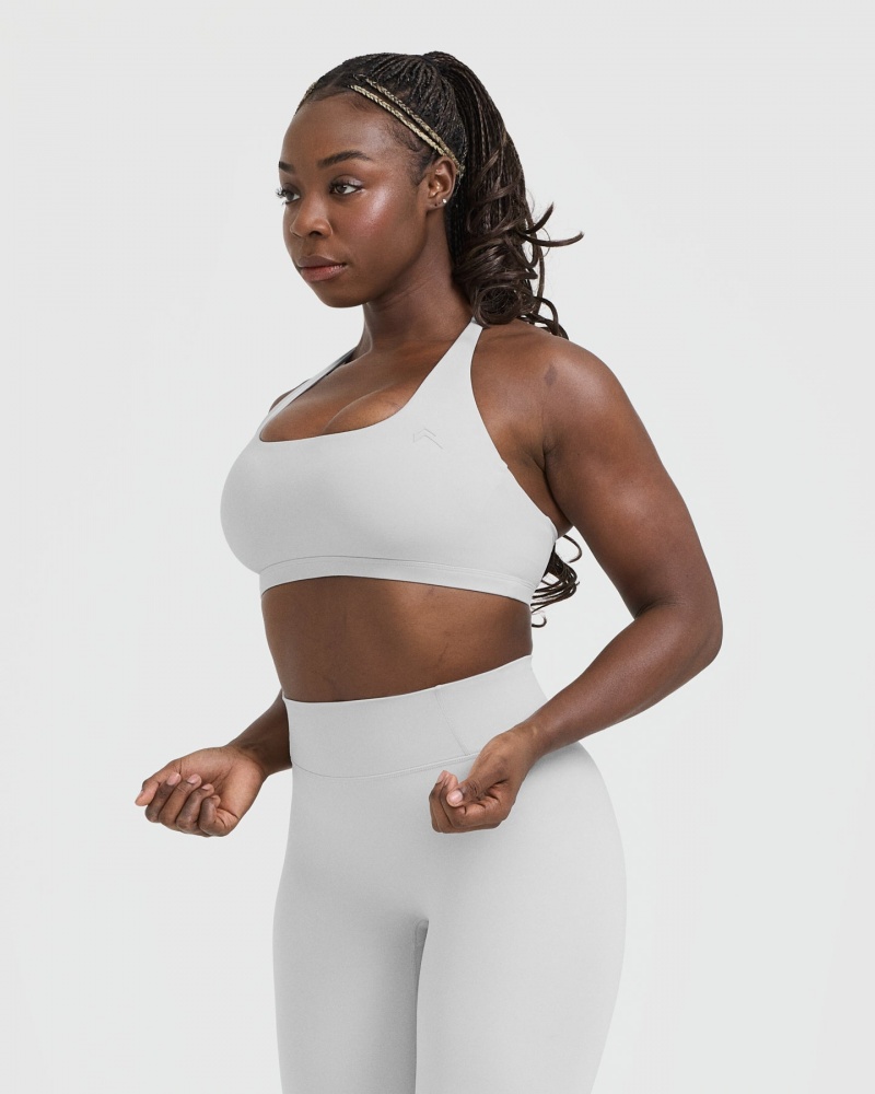 Oner Active Timeless Square Neck Sports Bras Vaaleanharmaat | 026-VEGSYW