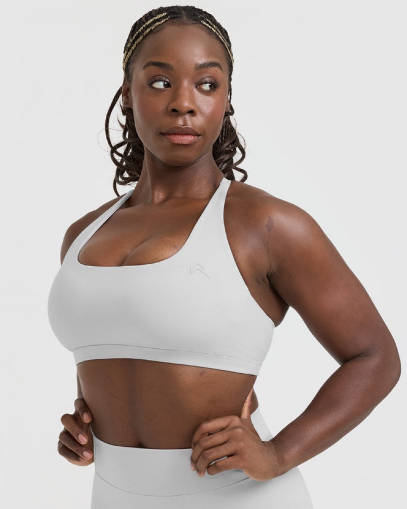 Oner Active Timeless Square Neck Sports Bras Vaaleanharmaat | 026-VEGSYW