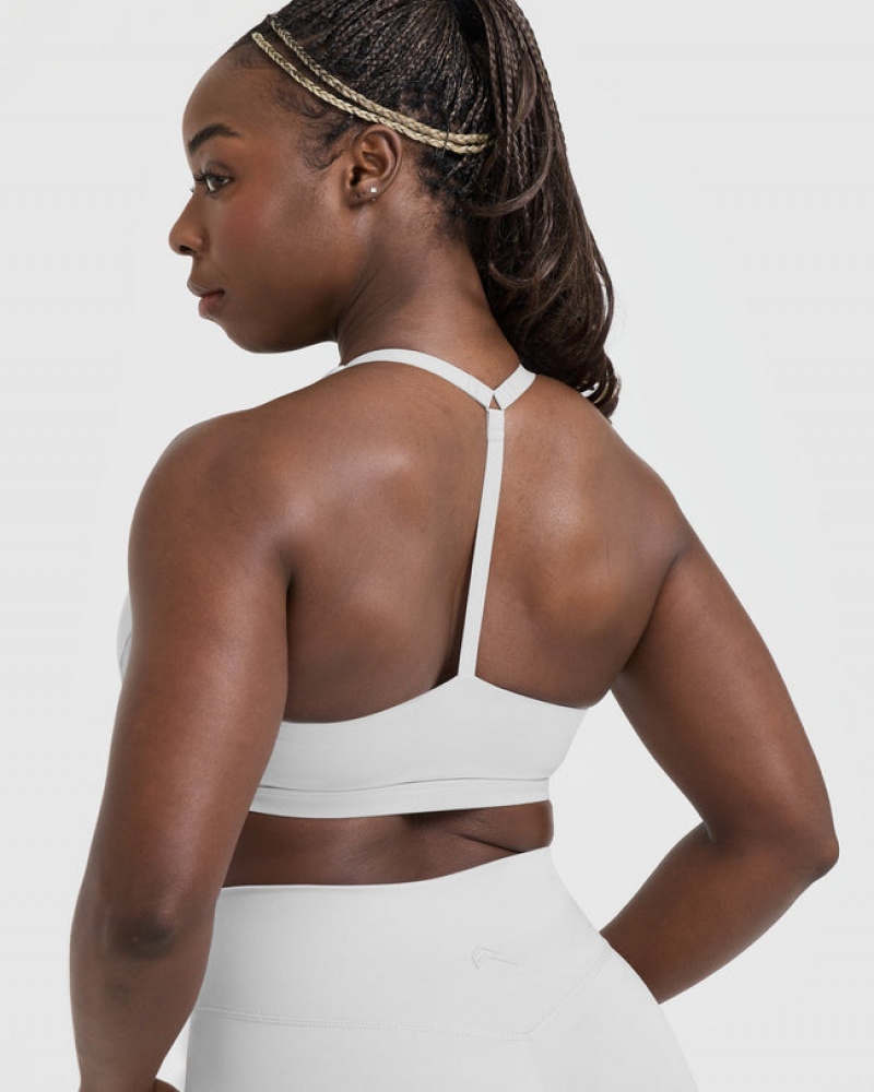 Oner Active Timeless Square Neck Sports Bras Vaaleanharmaat | 026-VEGSYW