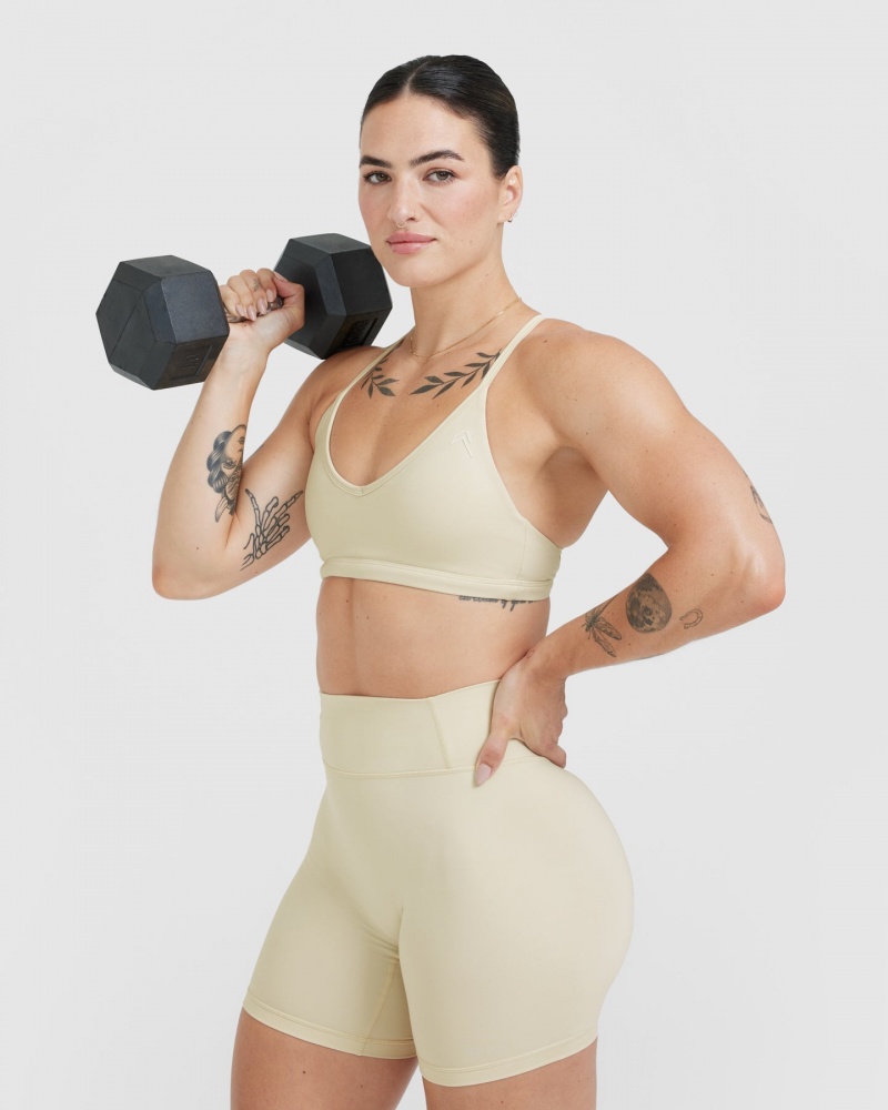 Oner Active Timeless Strappy Bralette Sports Bras Vaaleankeltainen | 832-UVEISQ