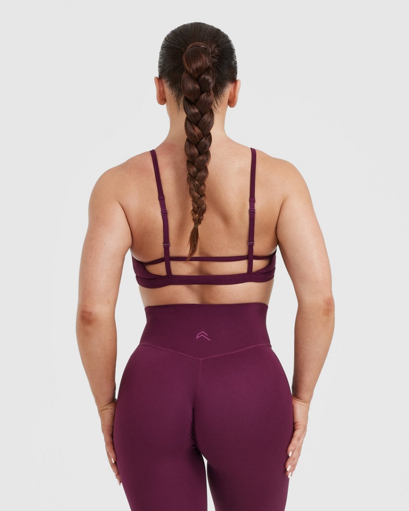 Oner Active Timeless Strappy Bralette Sports Bras Viininpunainen | 736-YPBHUG