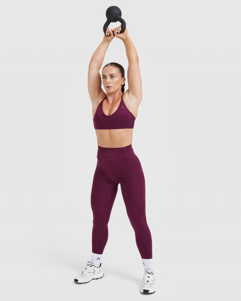 Oner Active Timeless Strappy Bralette Sports Bras Viininpunainen | 736-YPBHUG