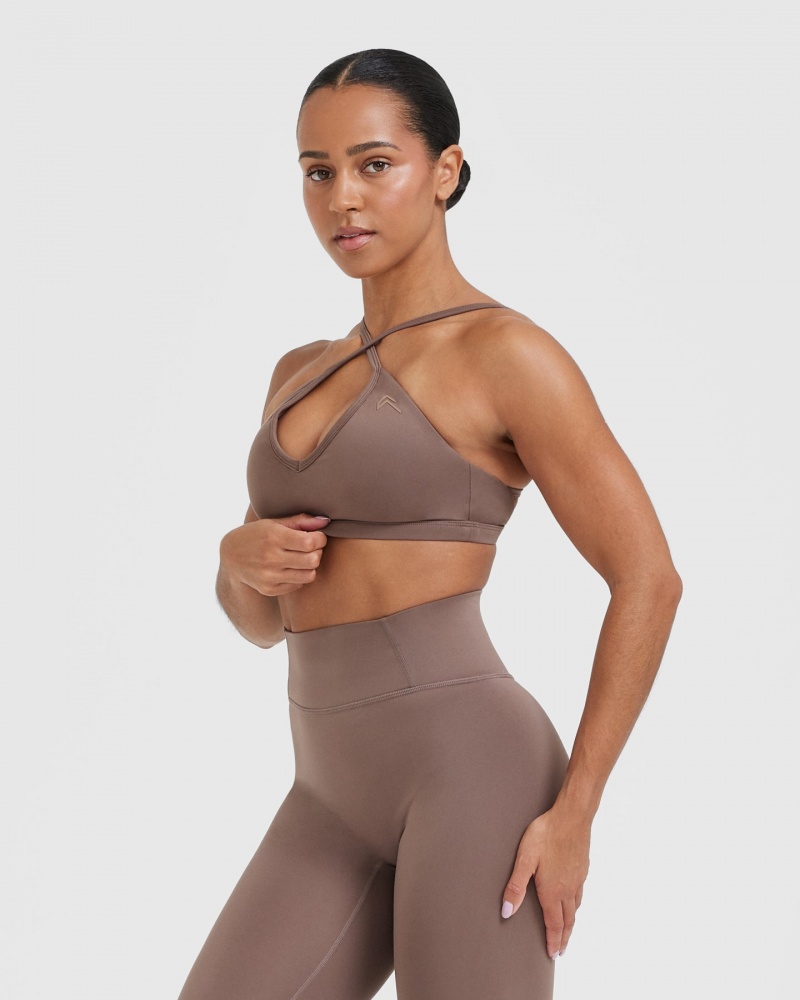 Oner Active Timeless Strappy Bralette Sports Bras Ruskea | 012-TEGQYH