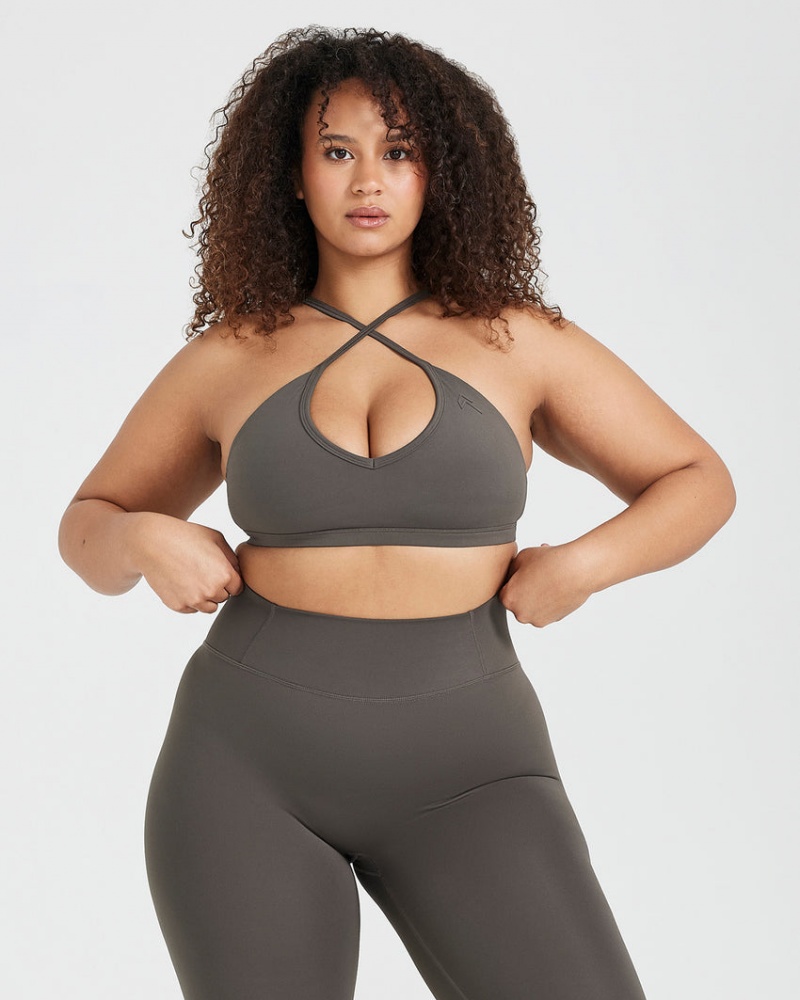 Oner Active Timeless Strappy Bralette Sports Bras Syvä Harmaat Ruskea | 298-EIORYG