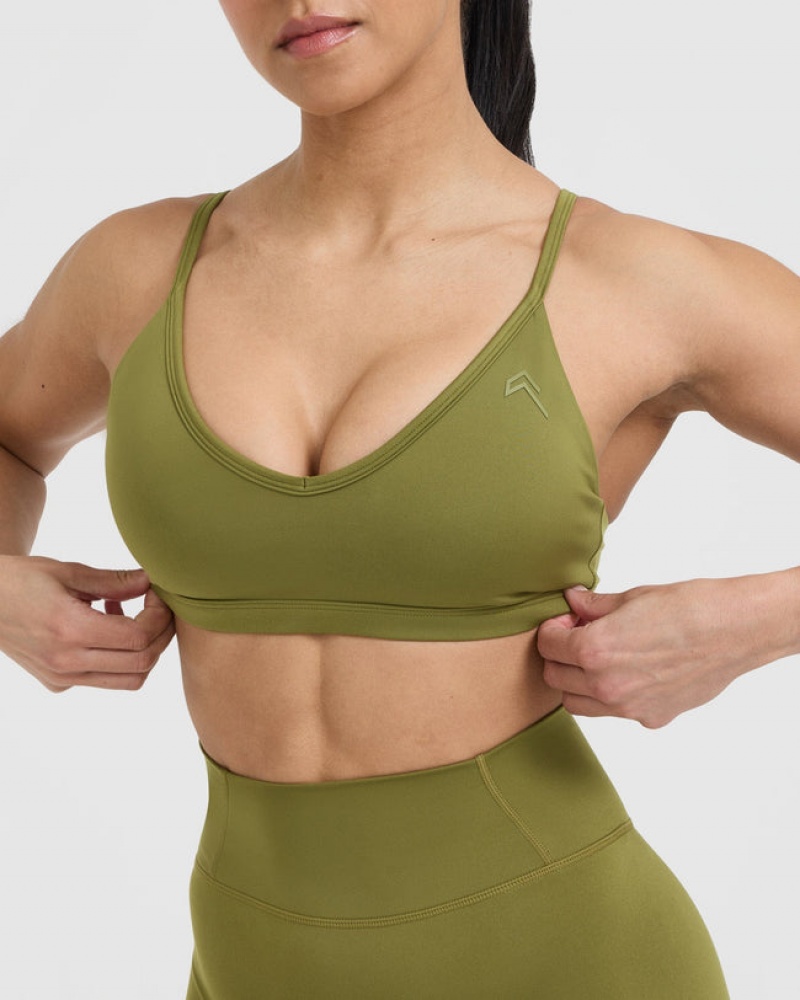 Oner Active Timeless Strappy Bralette Sports Bras Oliivinvihreä Vihreä | 130-SDBQLR