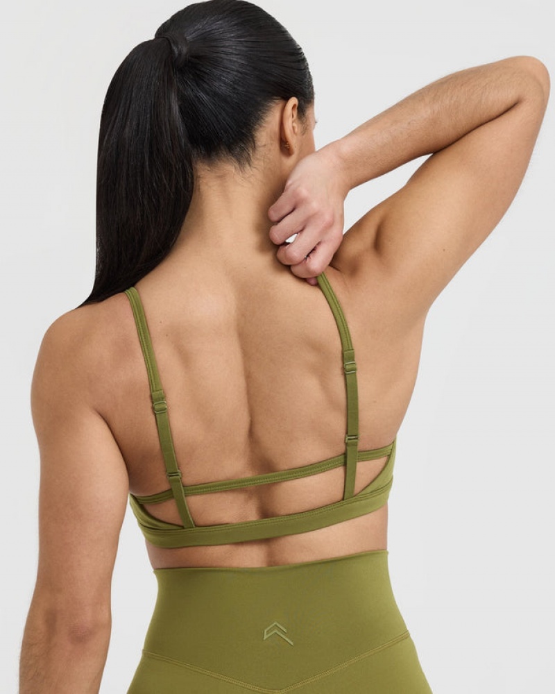 Oner Active Timeless Strappy Bralette Sports Bras Oliivinvihreä Vihreä | 130-SDBQLR