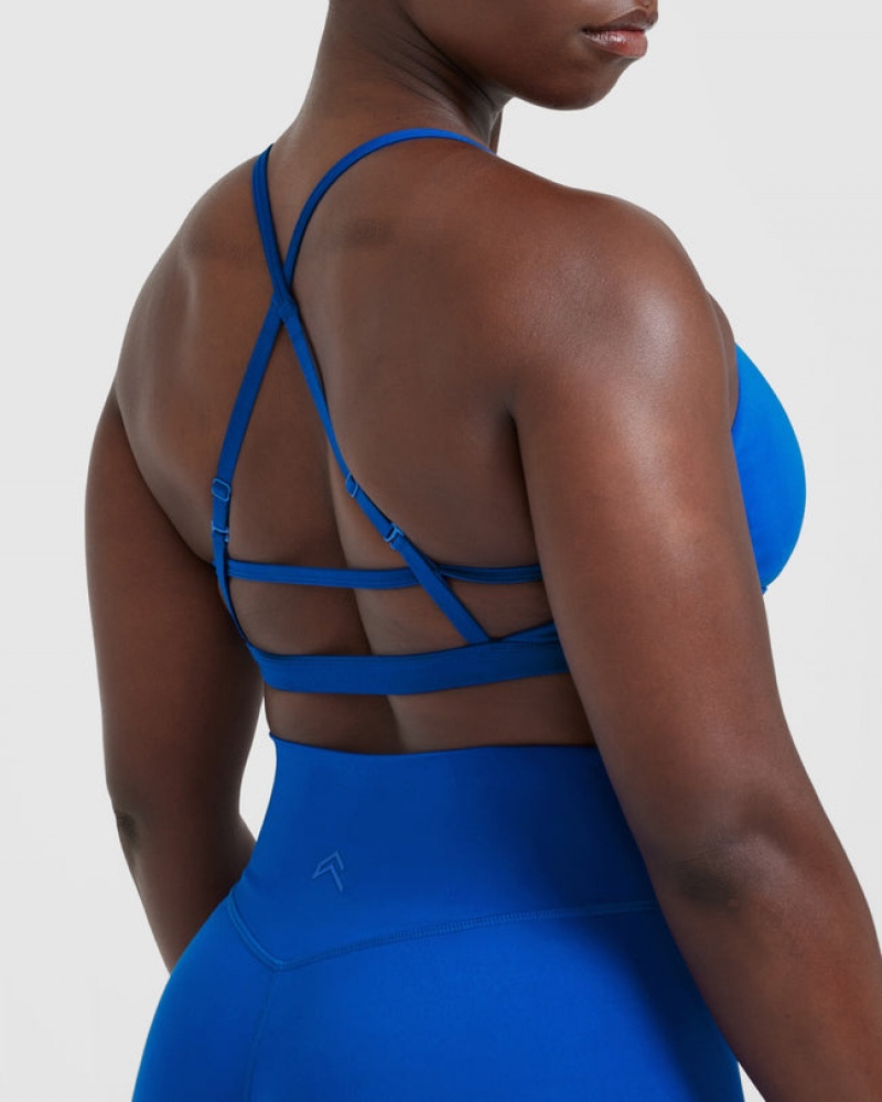 Oner Active Timeless Strappy Bralette Sports Bras Syvä Sininen | 462-FIUMGH