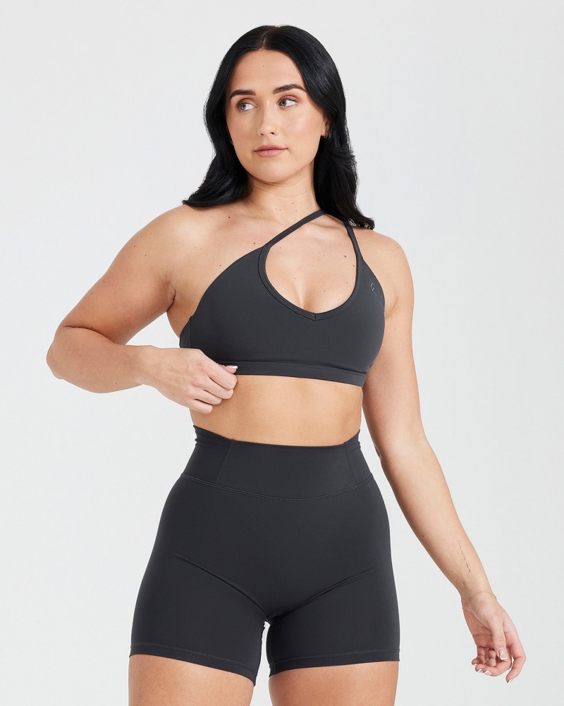 Oner Active Timeless Strappy Bralette Sports Bras Mustat | 065-MCWEQP