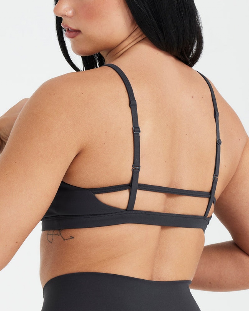 Oner Active Timeless Strappy Bralette Sports Bras Mustat | 065-MCWEQP