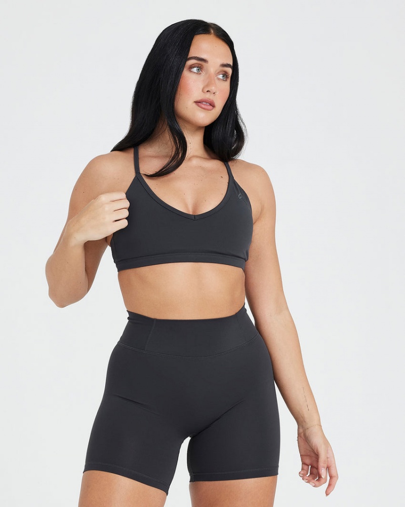 Oner Active Timeless Strappy Bralette Sports Bras Mustat | 065-MCWEQP