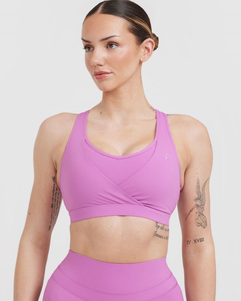 Oner Active Unified Layered Sports Bras Violetit | 539-DHKVEY