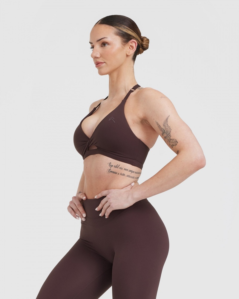 Oner Active Unified Twist Sports Bras Violetit Ruskea | 682-WMIVBX