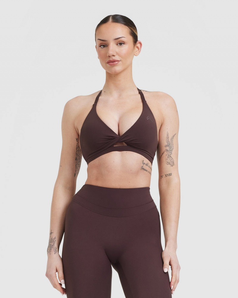 Oner Active Unified Twist Sports Bras Violetit Ruskea | 682-WMIVBX