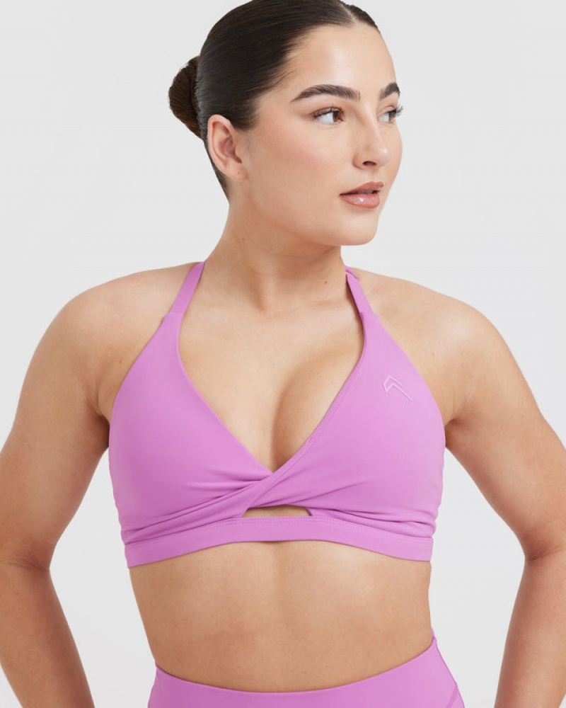 Oner Active Unified Twist Sports Bras Violetit | 807-TDGIWS